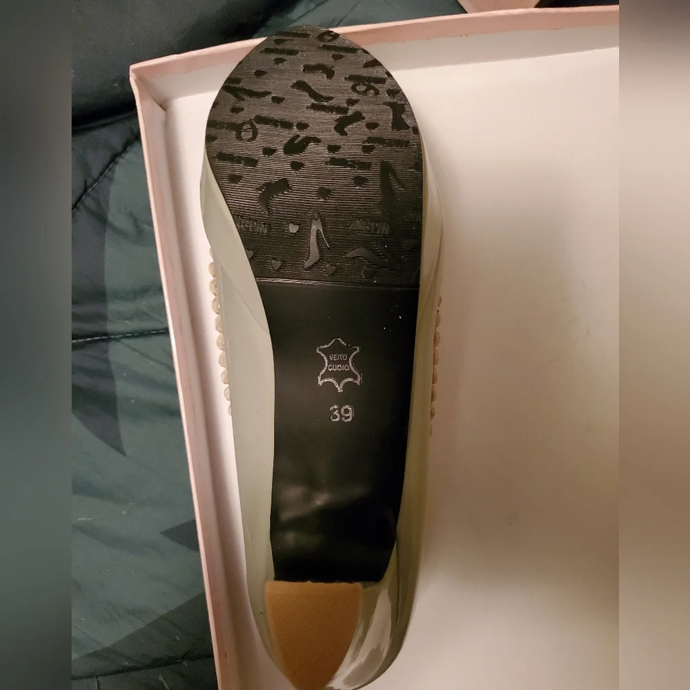 Pixie Cove Shona Mary Jane Heel sz 39 Gray - Picture 4 of 7